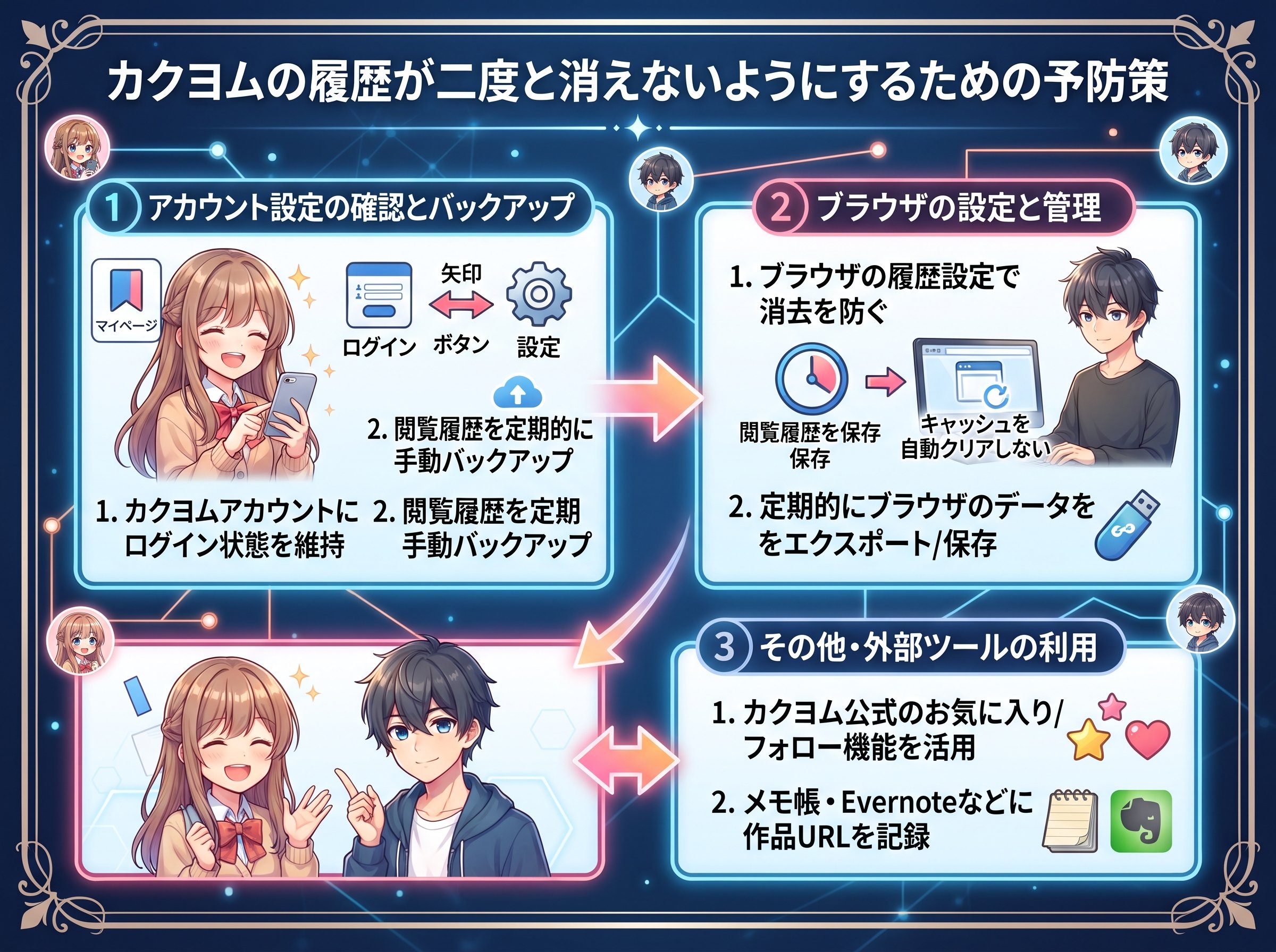 カクヨムの履歴が二度と消えないようにするための予防策